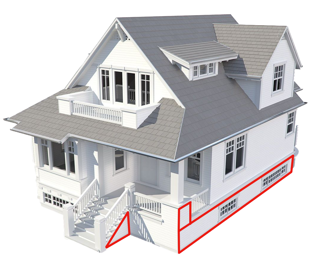 La forme de vos surfaces est généralement composée de carrés, rectangles et triangles.